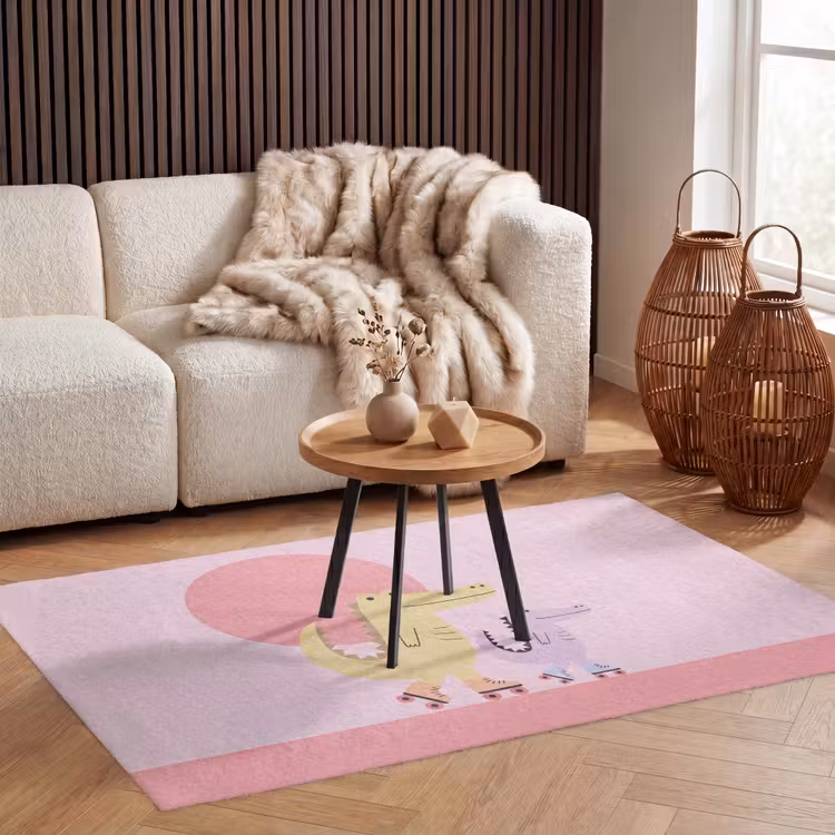Vloerkleed - Dieren - Skaten - Illustratie - Speels - Roze — 3