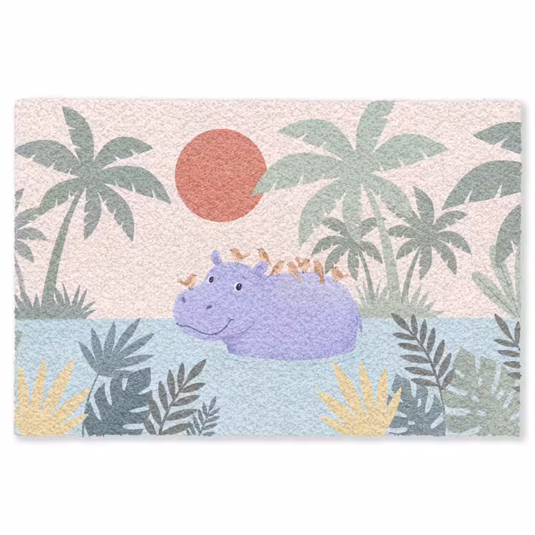 Vloerkleed - Dieren - Vogel - Water - Natuur - Illustratie — 1