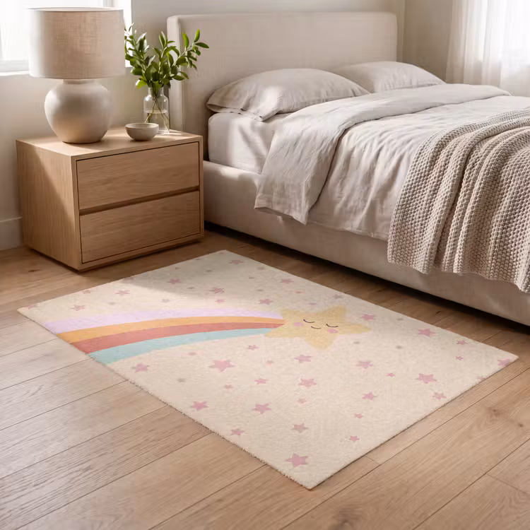 Vloerkleed - Ster - Regenboog - Nacht - Illustratie - Pastel — 5