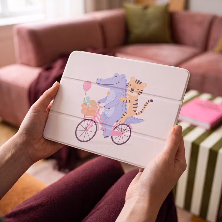 Dieren - Fiets - Vriendschap - Illustratie - Roze — 4