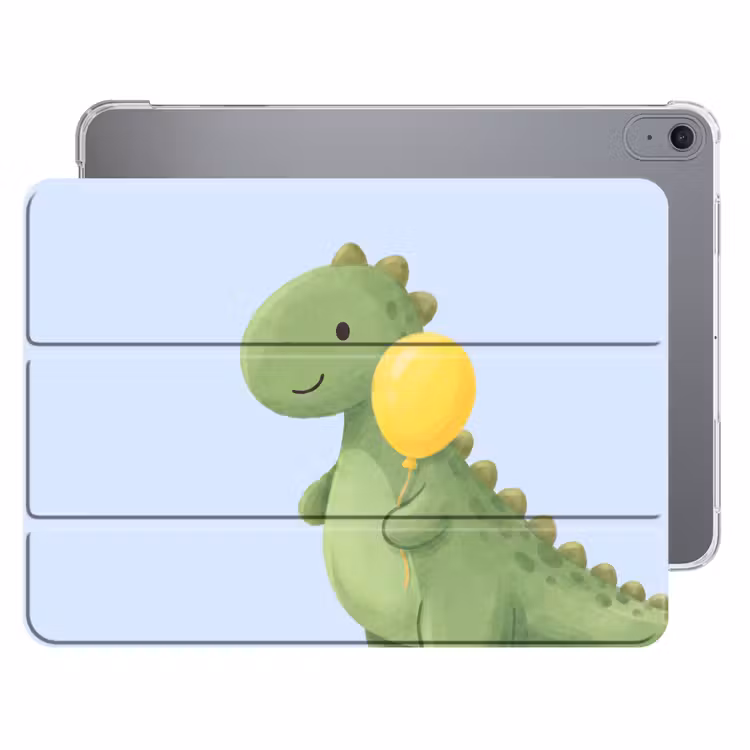 Dinosaurus - Ballon - Kinderkamer - Illustratie - Groen — 1
