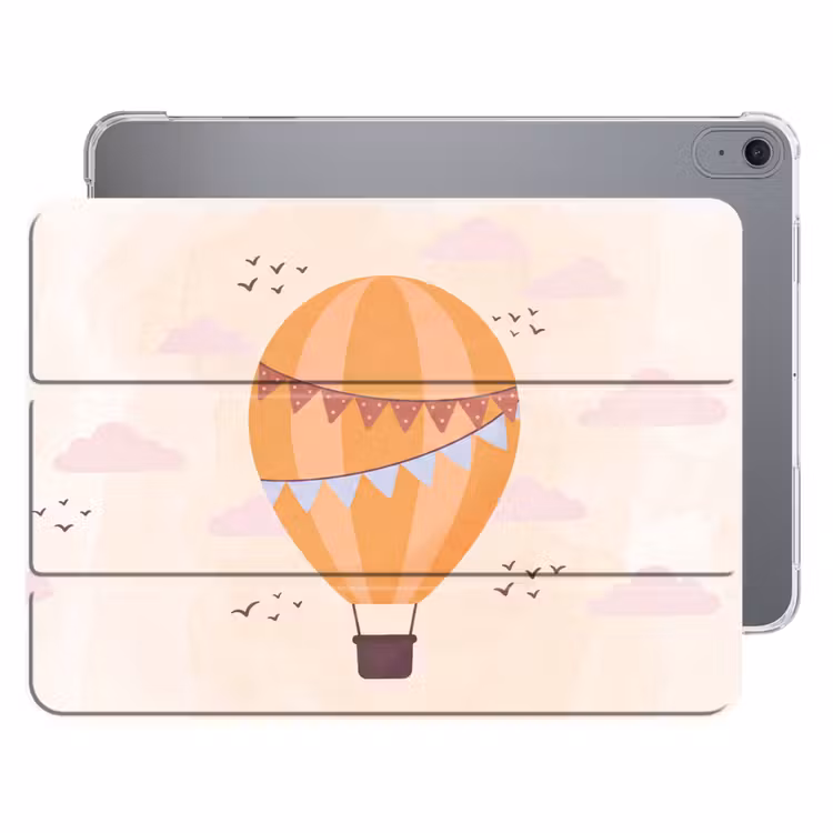 Luchtballon - Slingers - Avontuur - Illustratie - Oranje — 1