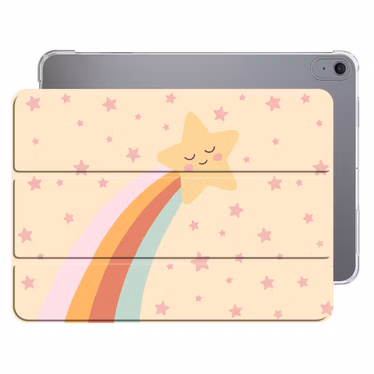 Ster - Regenboog - Nacht - Illustratie - Pastel — 1