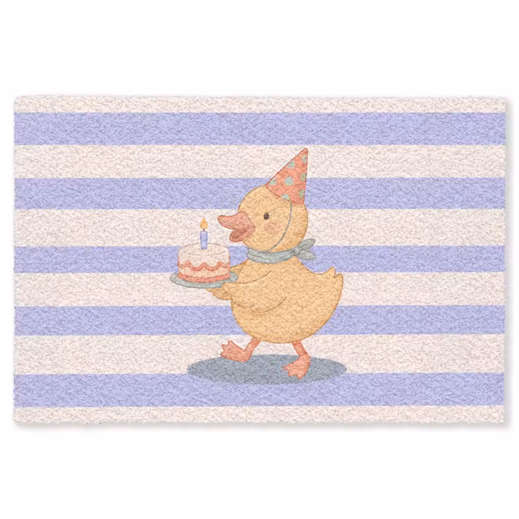 Vloerkleed - Vogel - Feest - Taart - Kinder - Illustratie — 1
