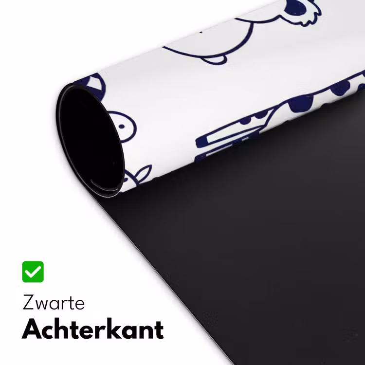 Bureau onderlegger - Dieren - Patroon - Kinderkamer - Grafisch - Wit-Blauw — 5