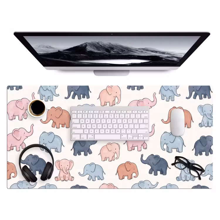 Bureau onderlegger - Dieren - Patroon - Kinderkamer - Pastel - Speels — 4