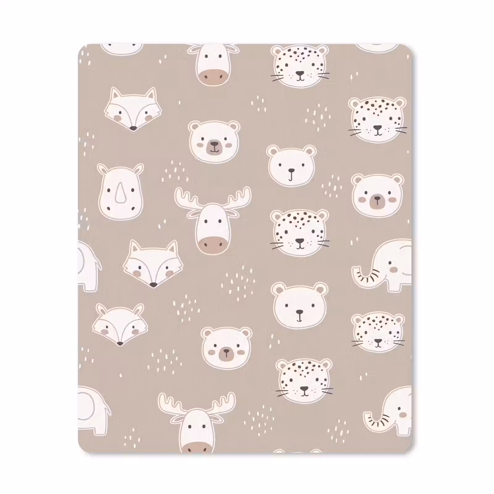 Muismat - Dieren - Patroon - Illustratie - Modern - Beige — 1