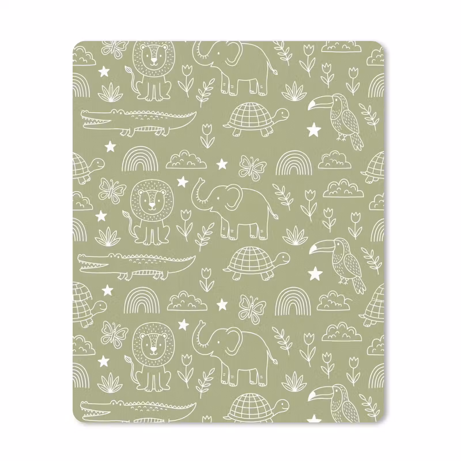 Muismat - Dieren - Patroon - Illustratie - Natuur - Groen — 1