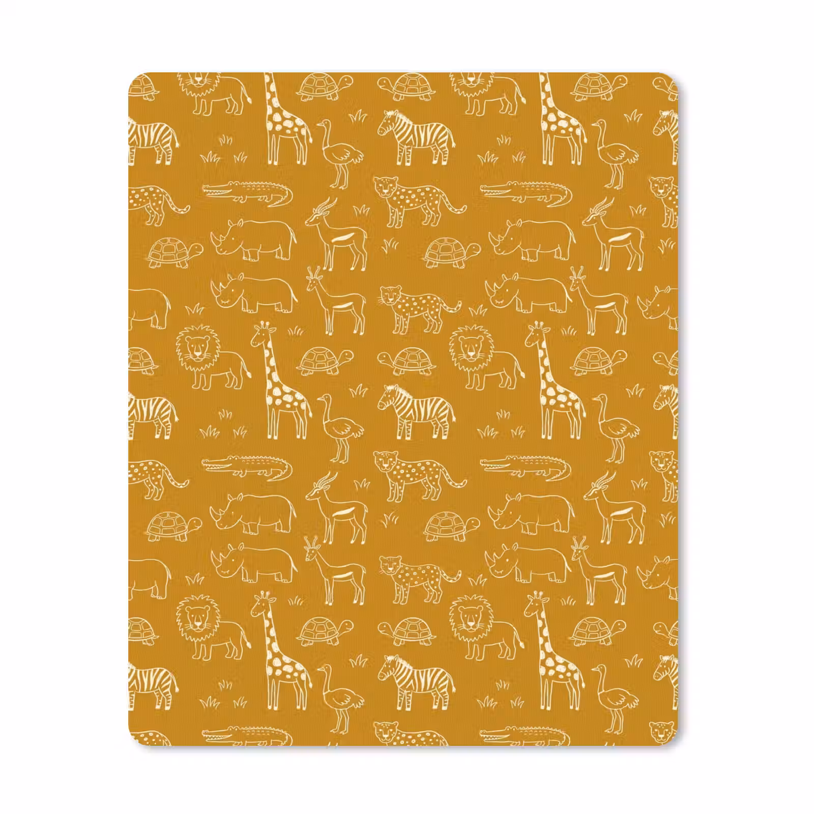 Muismat - Dieren - Safari - Patroon - Kinderlijk - Oker — 1