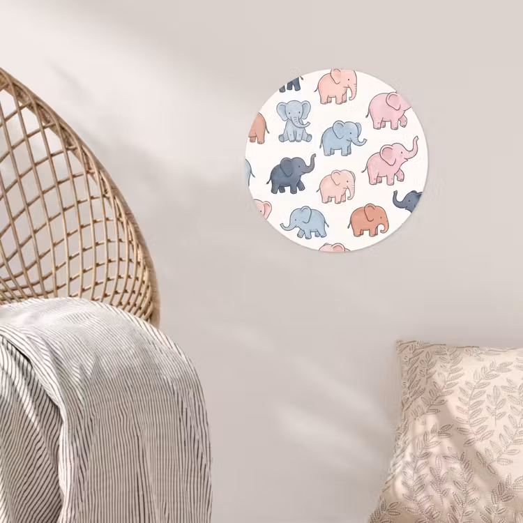 Behangcirkel - Dieren - Patroon - Kinderkamer - Pastel - Speels — 5