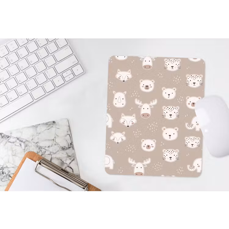 Muismat - Dieren - Patroon - Illustratie - Modern - Beige — 4