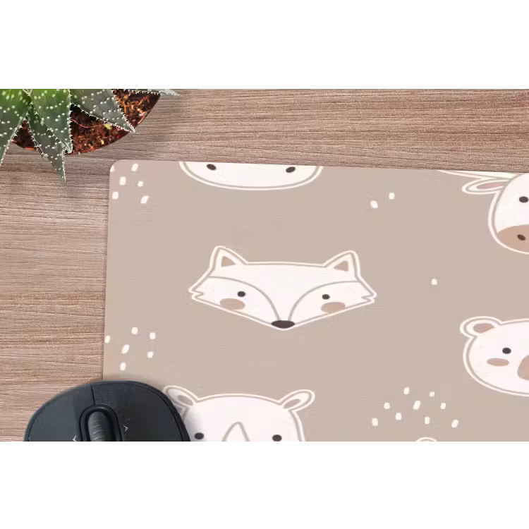 Muismat - Dieren - Patroon - Illustratie - Modern - Beige — 5