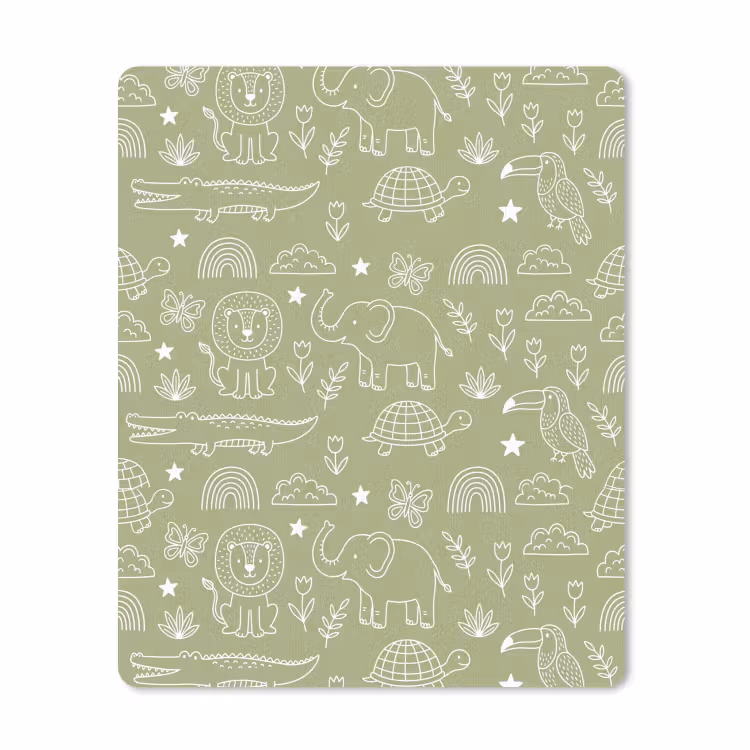 Muismat - Dieren - Patroon - Illustratie - Natuur - Groen — 1