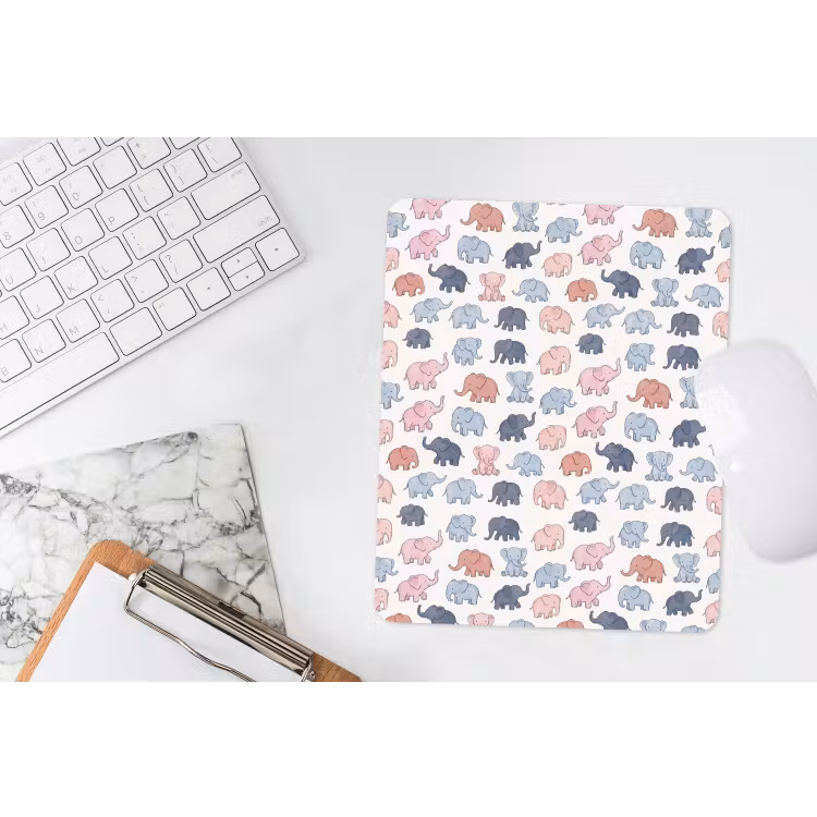Muismat - Dieren - Patroon - Kinderkamer - Pastel - Speels — 4