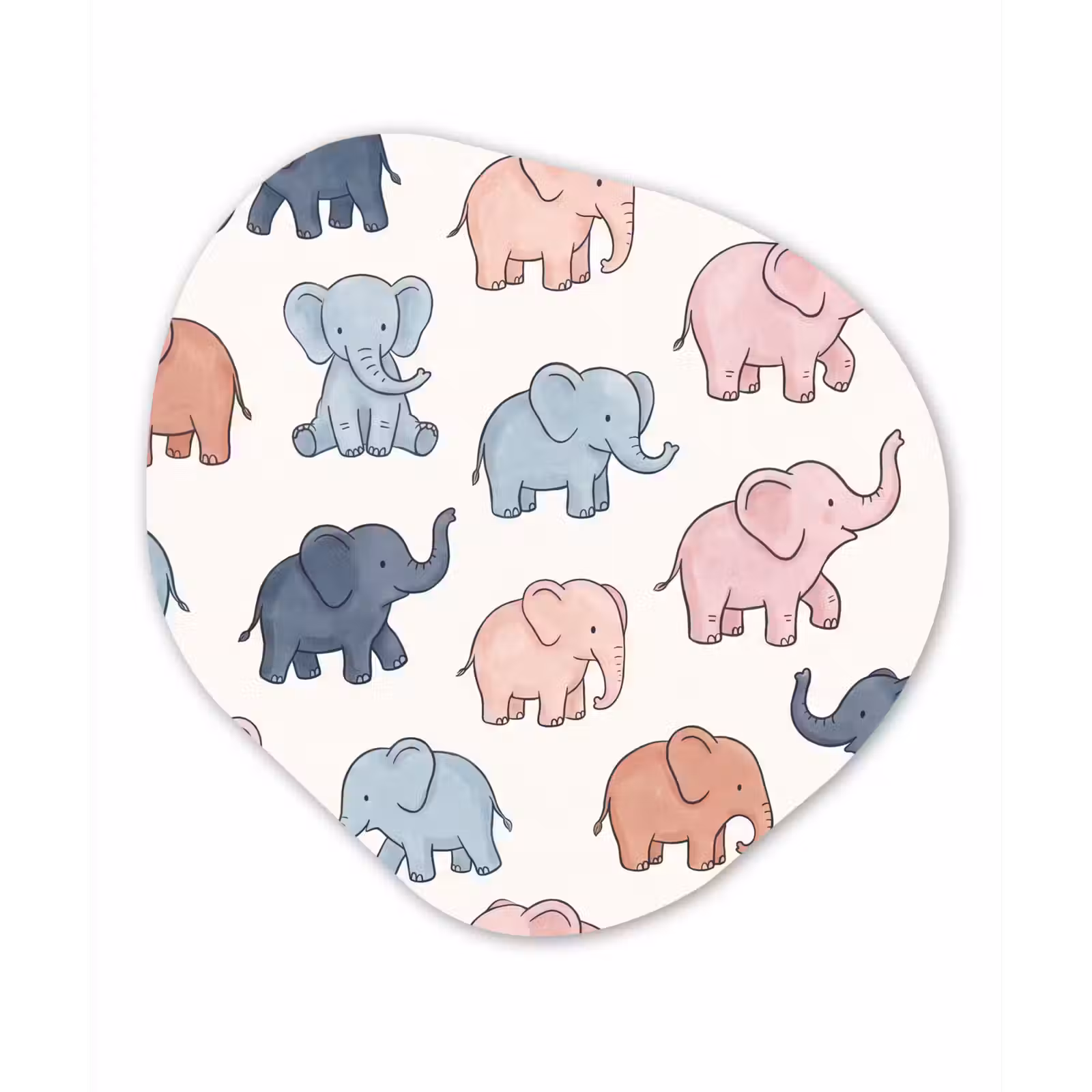 Organisch schilderij glas - Dieren - Patroon - Kinderkamer - Pastel - Speels — 1