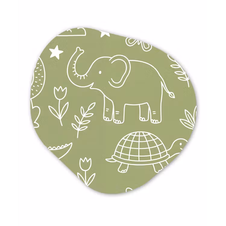 Organisch schilderij forex - Dieren - Patroon - Illustratie - Natuur - Groen — 1