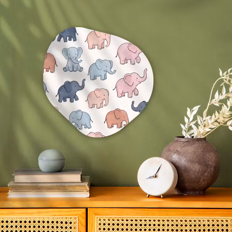 Organisch schilderij forex - Dieren - Patroon - Kinderkamer - Pastel - Speels — 2