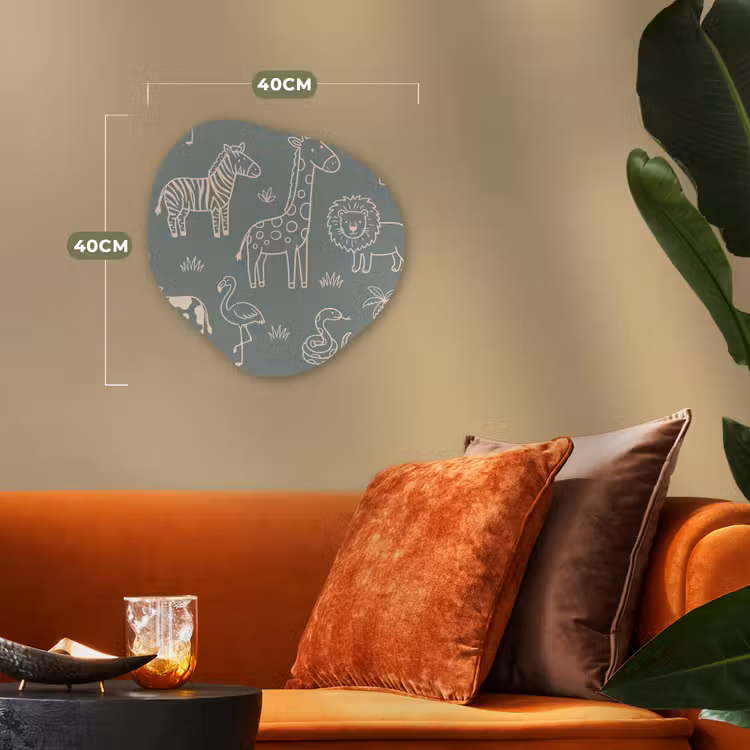 Organisch schilderij forex - Dieren - Safari - Patroon - Illustratie - Groen — 4