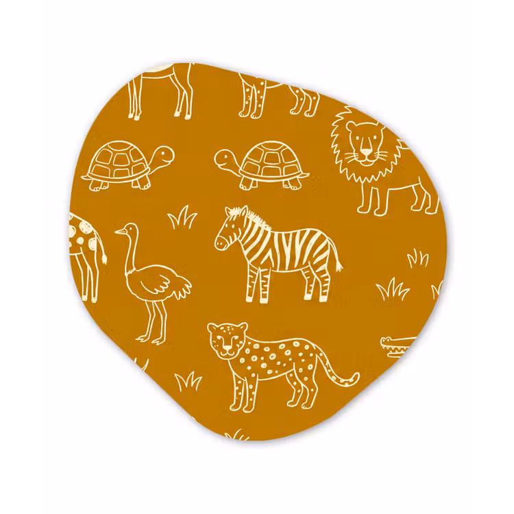 Organisch schilderij forex - Dieren - Safari - Patroon - Kinderlijk - Oker — 1