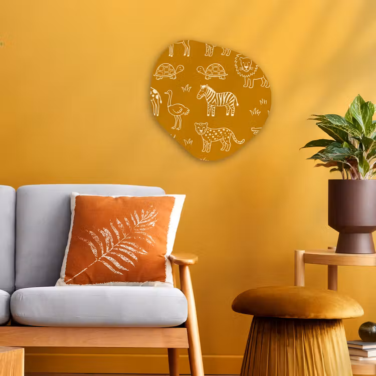 Organisch schilderij forex - Dieren - Safari - Patroon - Kinderlijk - Oker — 3