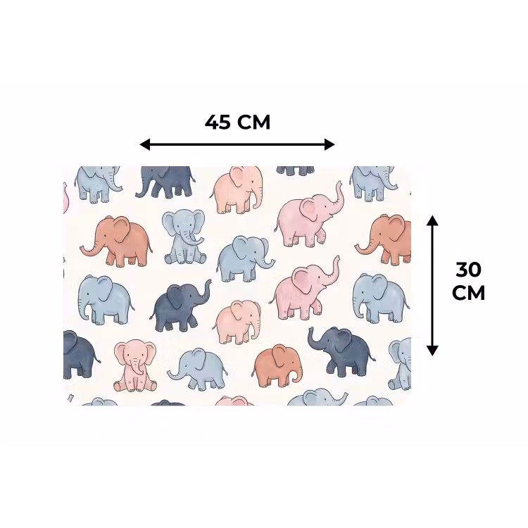 Placemat - 6 stuks - Dieren - Patroon - Kinderkamer - Pastel - Speels — 3