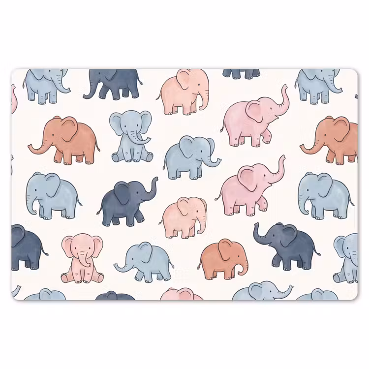 Placemat - 6 stuks - Dieren - Patroon - Kinderkamer - Pastel - Speels — 7