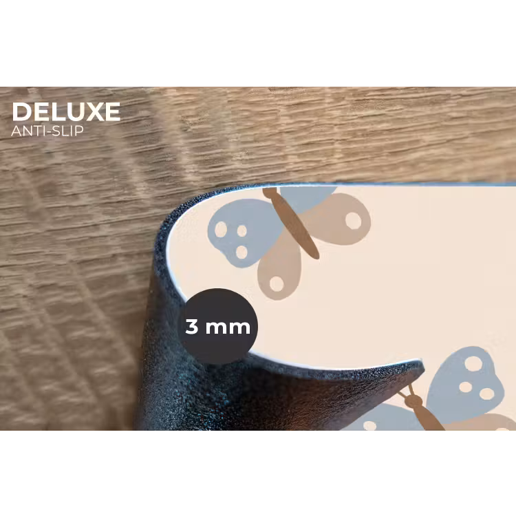 Placemat - 6 stuks - Insect - Vlinderpatroon - Abstract - Blauw - Beige — 4