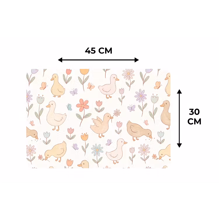 Placemat - 6 stuks - Vogel - Bloemen - Patroon - Pastel - Dieren — 3
