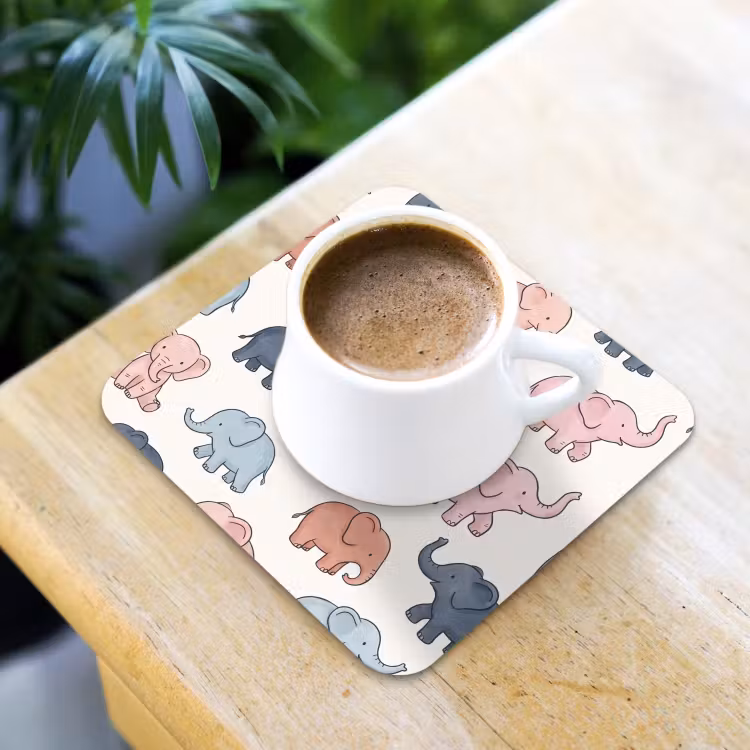Onderzetter - Dieren - Patroon - Kinderkamer - Pastel - Speels — 3