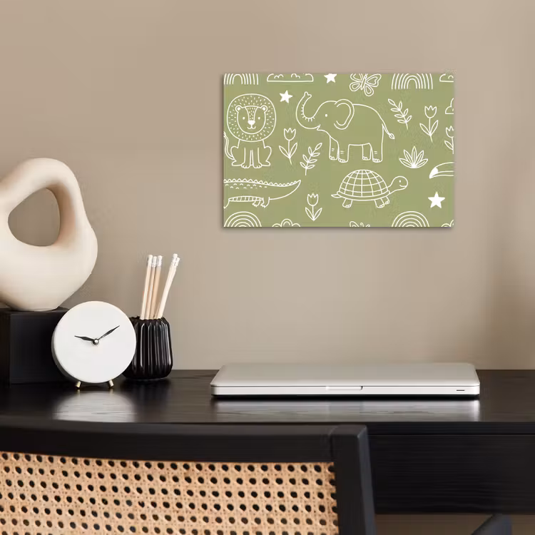 Poster - Dieren - Patroon - Illustratie - Natuur - Groen — 2
