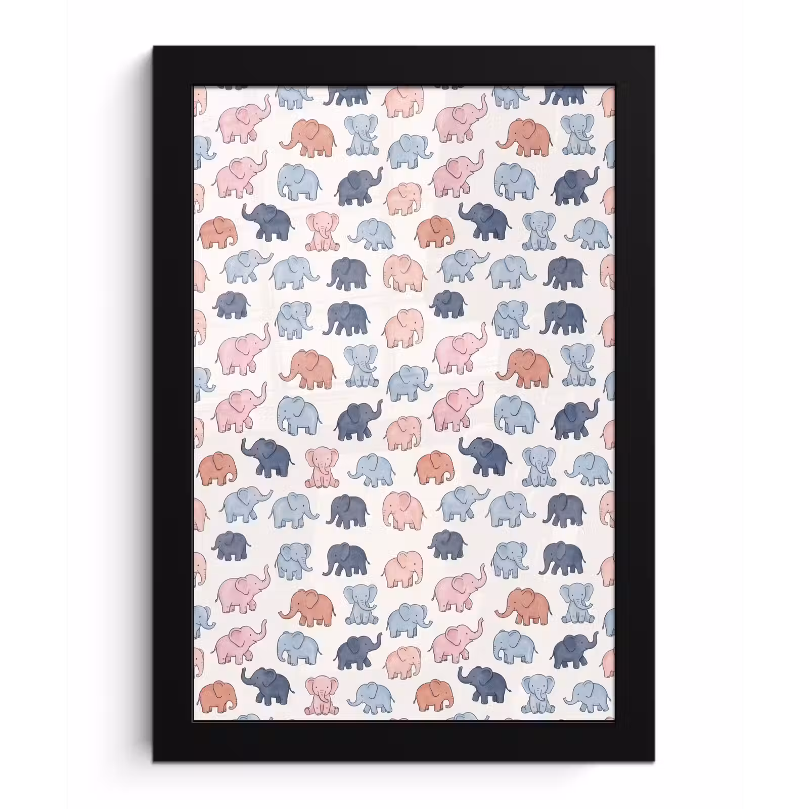 Poster met lijst - Dieren - Patroon - Kinderkamer - Pastel - Speels — 1