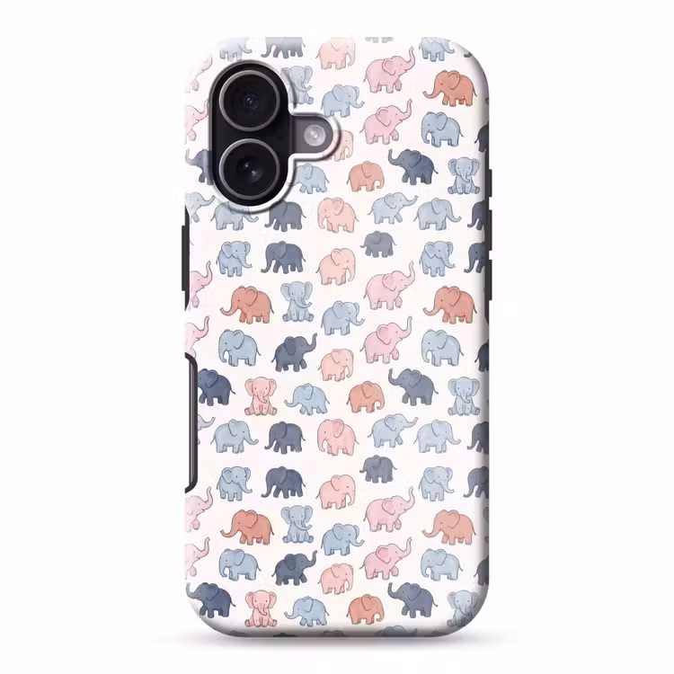 Telefoonhoesje Toughcase - Dieren - Patroon - Kinderkamer - Pastel - Speels — 1