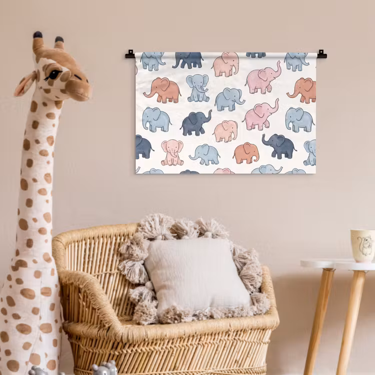 Wandkleed - Dieren - Patroon - Kinderkamer - Pastel - Speels — 5