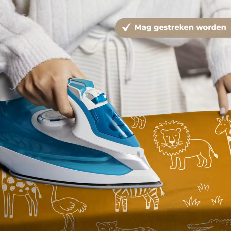 Wandkleed - Dieren - Safari - Patroon - Kinderlijk - Oker — 6