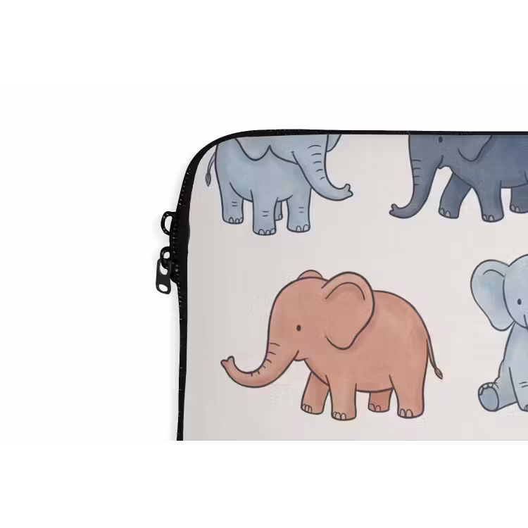Laptophoes Dieren - Patroon - Kinderkamer - Pastel - Speels — 5