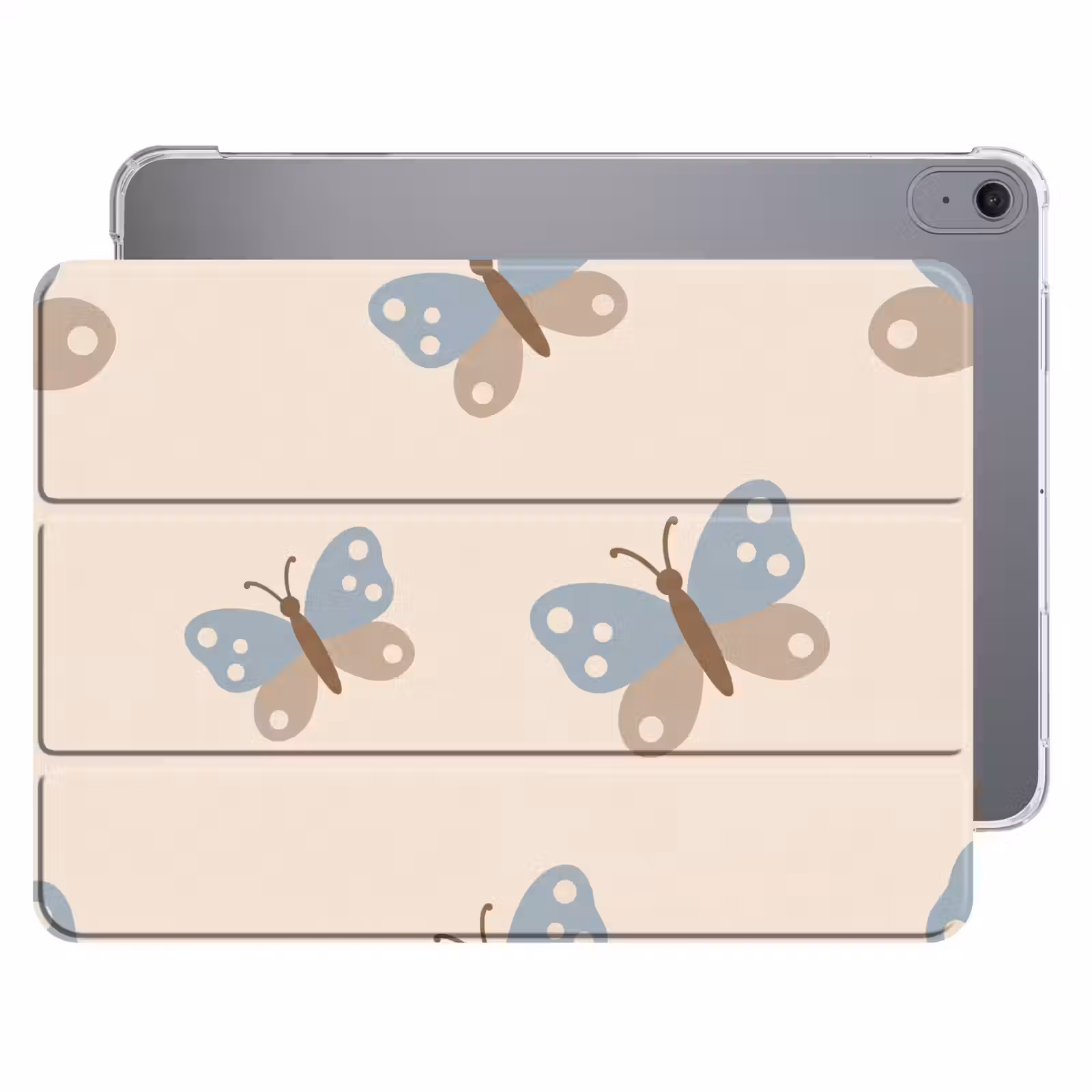 Insect - Vlinderpatroon - Abstract - Blauw - Beige — 1
