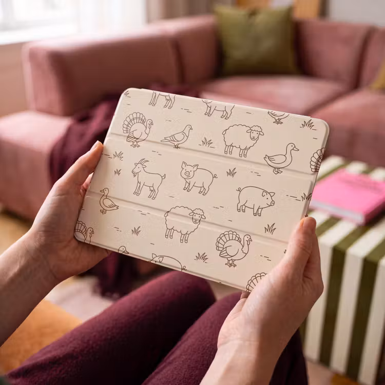 Dieren - Patroon - Boerderij - Minimalistisch - Beige — 4