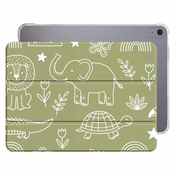 Dieren - Patroon - Illustratie - Natuur - Groen — 1