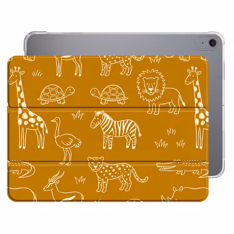 Dieren - Safari - Patroon - Kinderlijk - Oker — 1