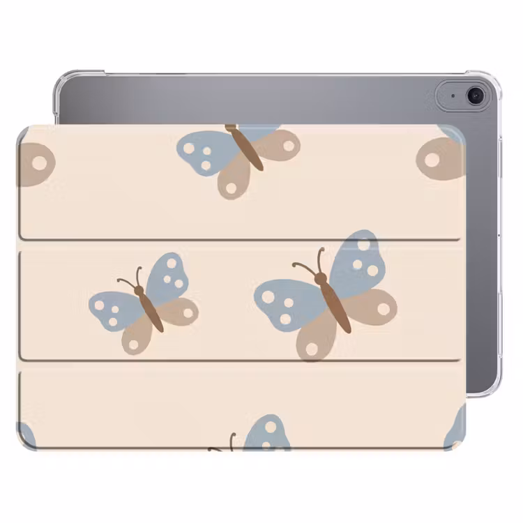 Insect - Vlinderpatroon - Abstract - Blauw - Beige — 1