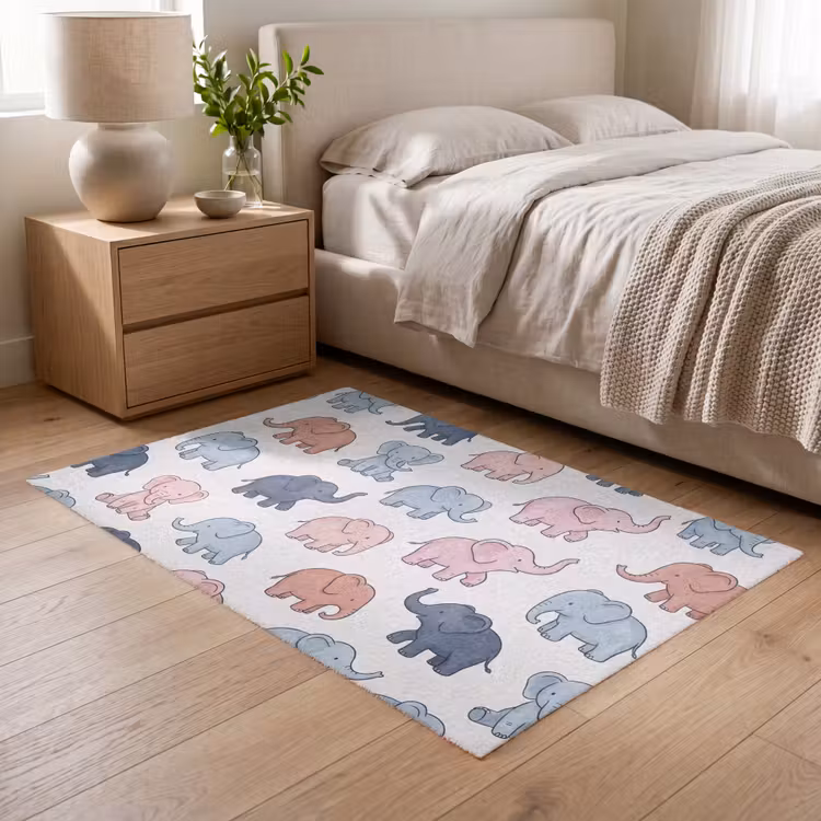 Vloerkleed - Dieren - Patroon - Kinderkamer - Pastel - Speels — 5