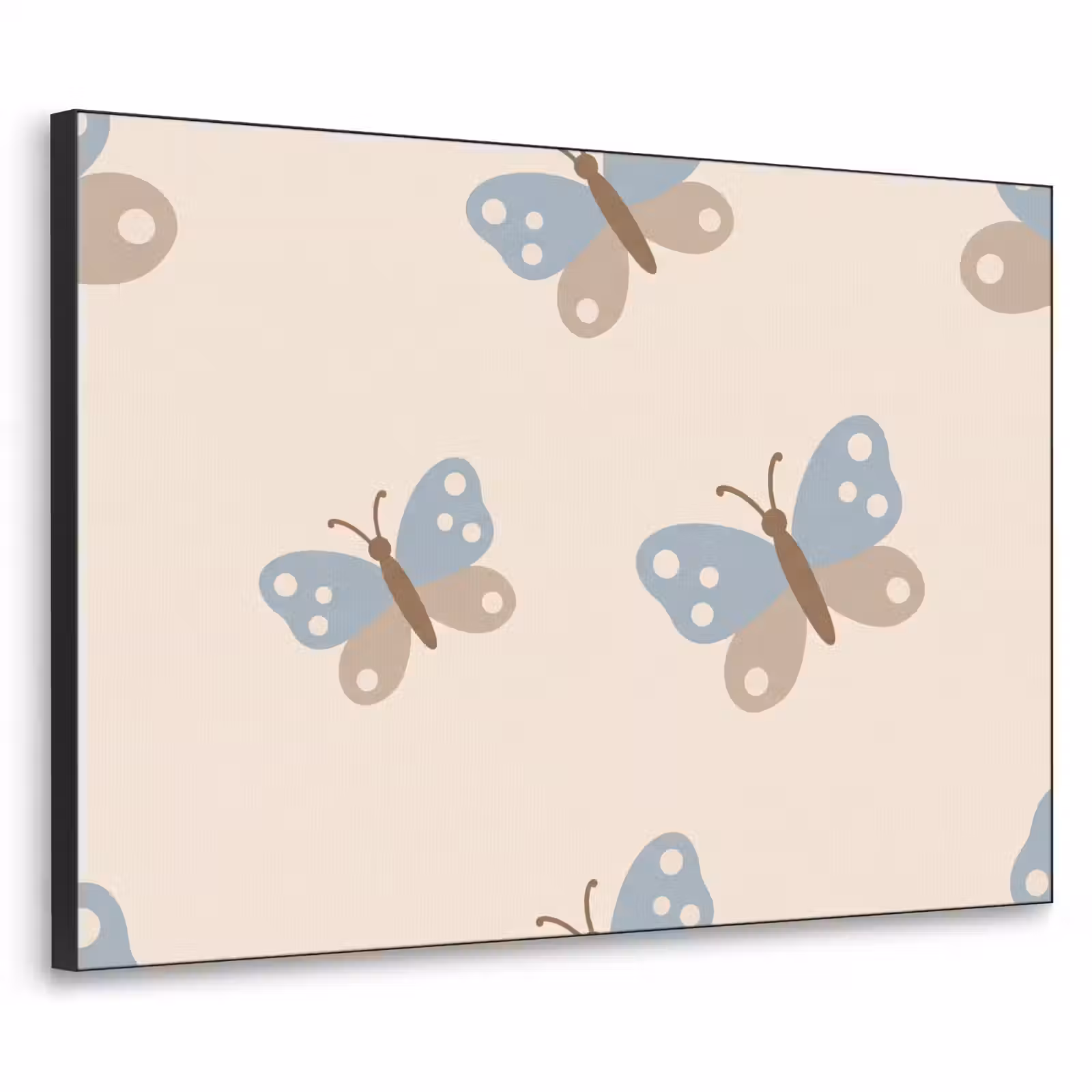 Art frame - Insect - Vlinderpatroon - Abstract - Blauw - Beige — 1