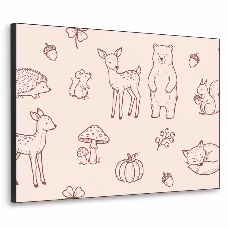 Art frame - Dieren - Bos - Natuur - Schets - Patroon — 1