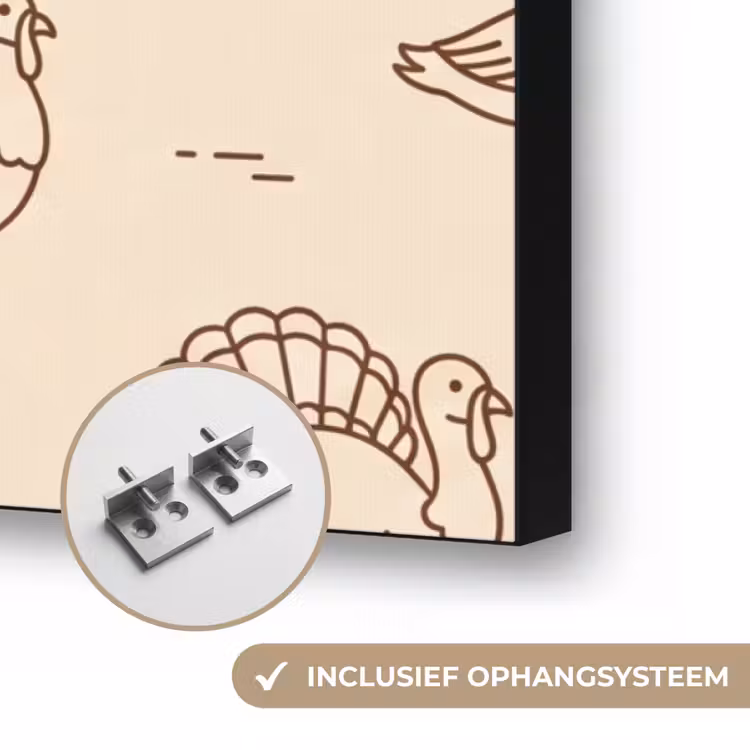 Art frame - Dieren - Patroon - Boerderij - Minimalistisch - Beige — 6