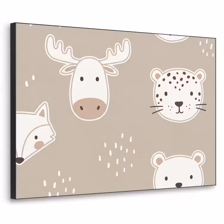 Art frame - Dieren - Patroon - Illustratie - Modern - Beige — 1