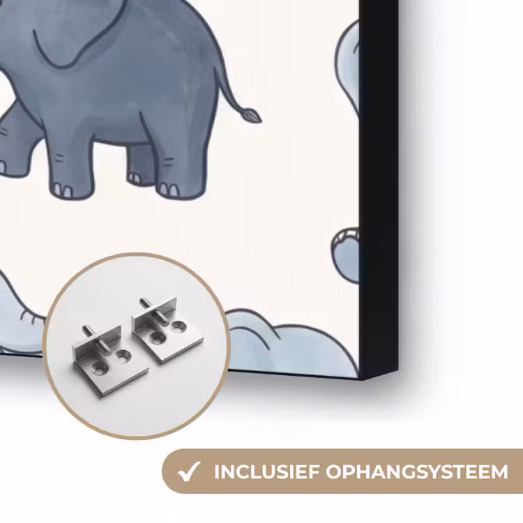 Art frame - Dieren - Patroon - Kinderkamer - Pastel - Speels — 6