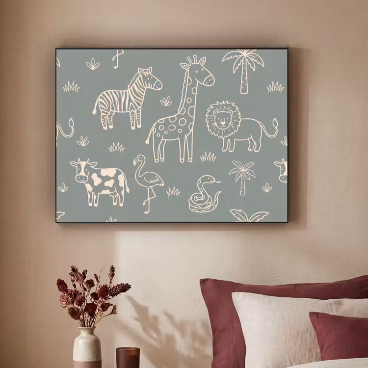 Art frame - Dieren - Safari - Patroon - Illustratie - Groen — 3