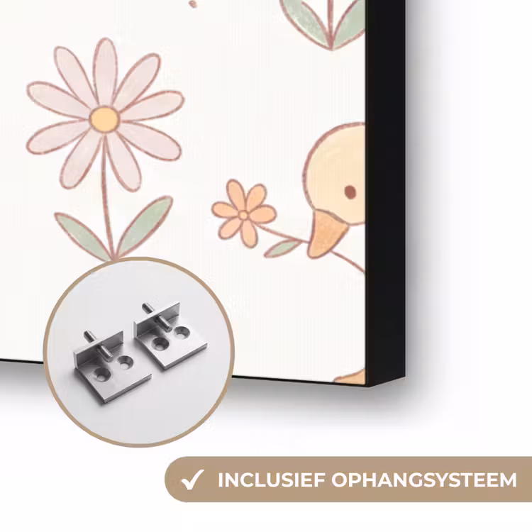 Art frame - Vogel - Bloemen - Patroon - Pastel - Dieren — 6