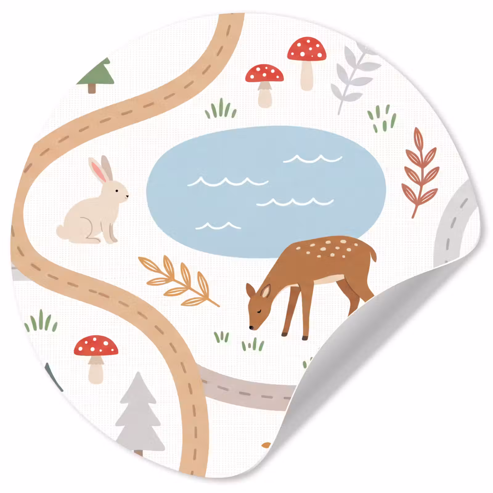 Behangcirkel - Dieren - Bos - Illustratie — 1