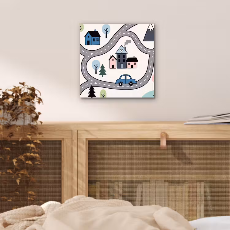 Aluminium schilderij - Kaart - Stad - Kindvriendelijk — 4